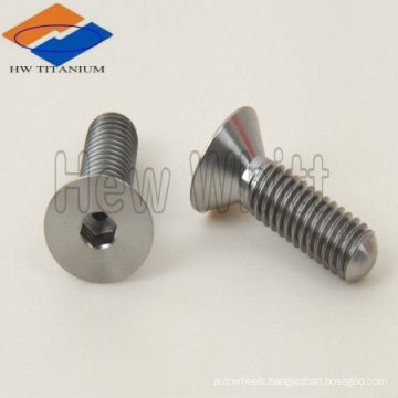 titanium countersunk head bolt/screw hex socket drive